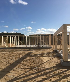 Nyt hus i Bred - bygget i 2018 Træskelet